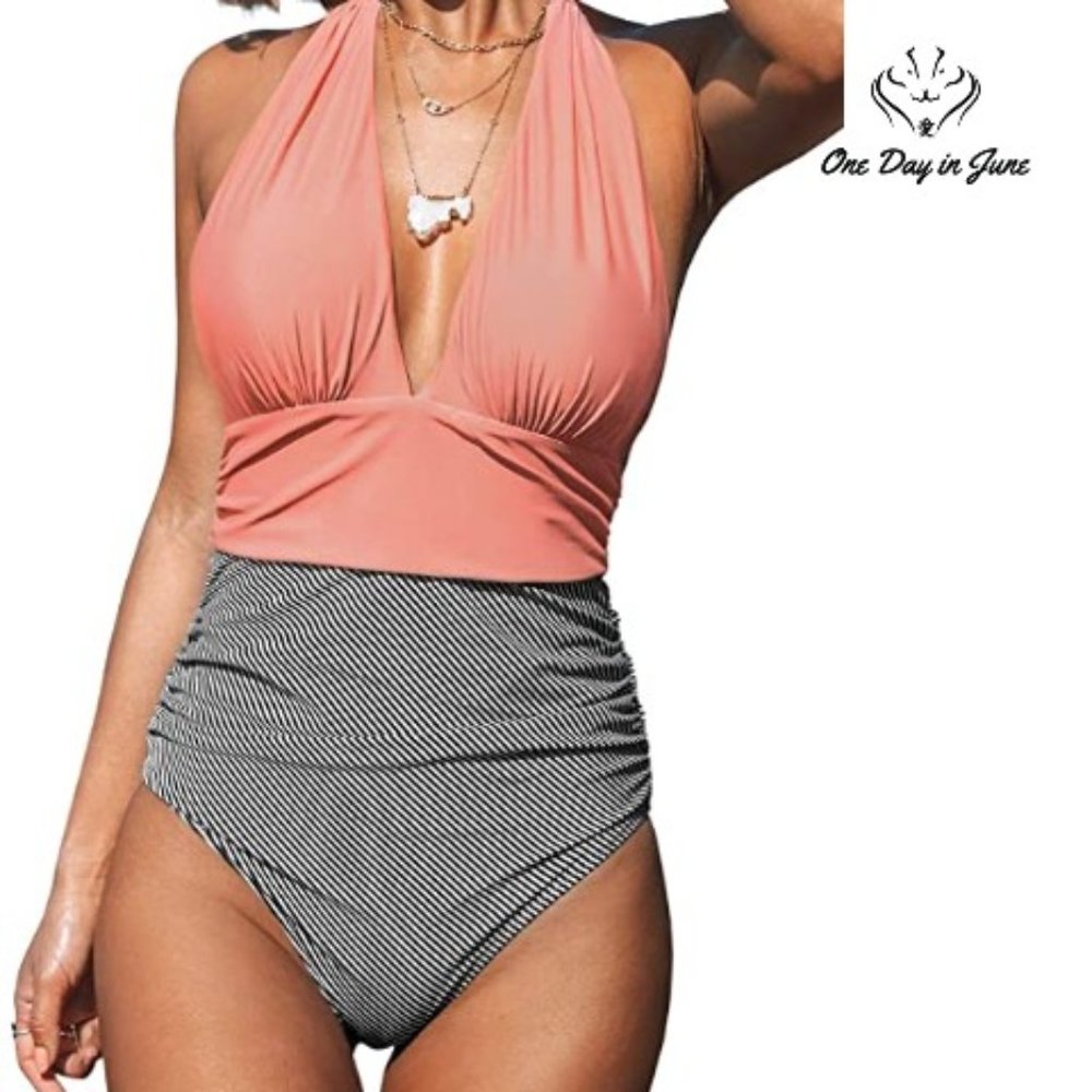 Halter Keeping You Accompained One Piece